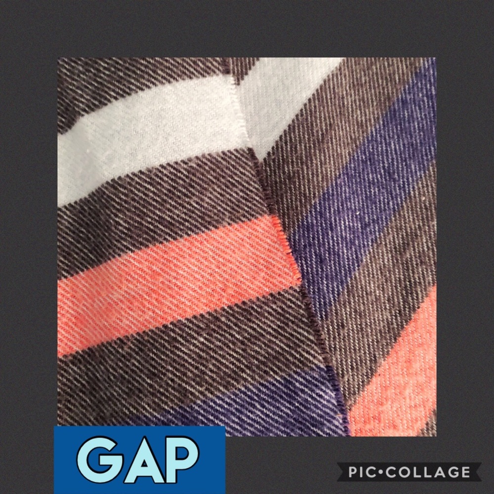 Gap Striped Scarf w/ Fringe